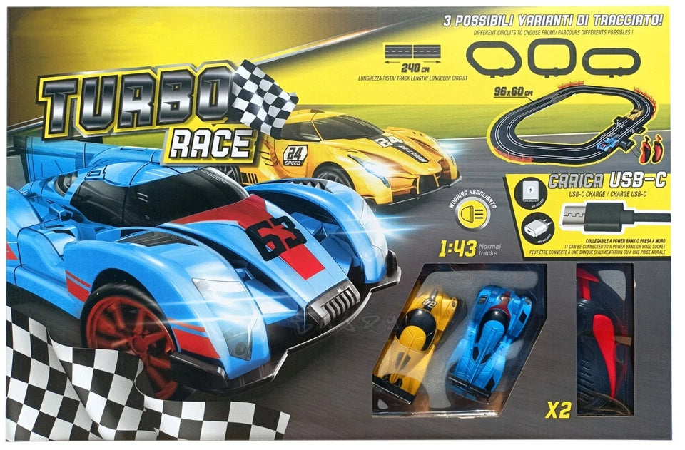 Pista elettrica a batteria macchine Formula Uno doppio telecomando Pista bambini