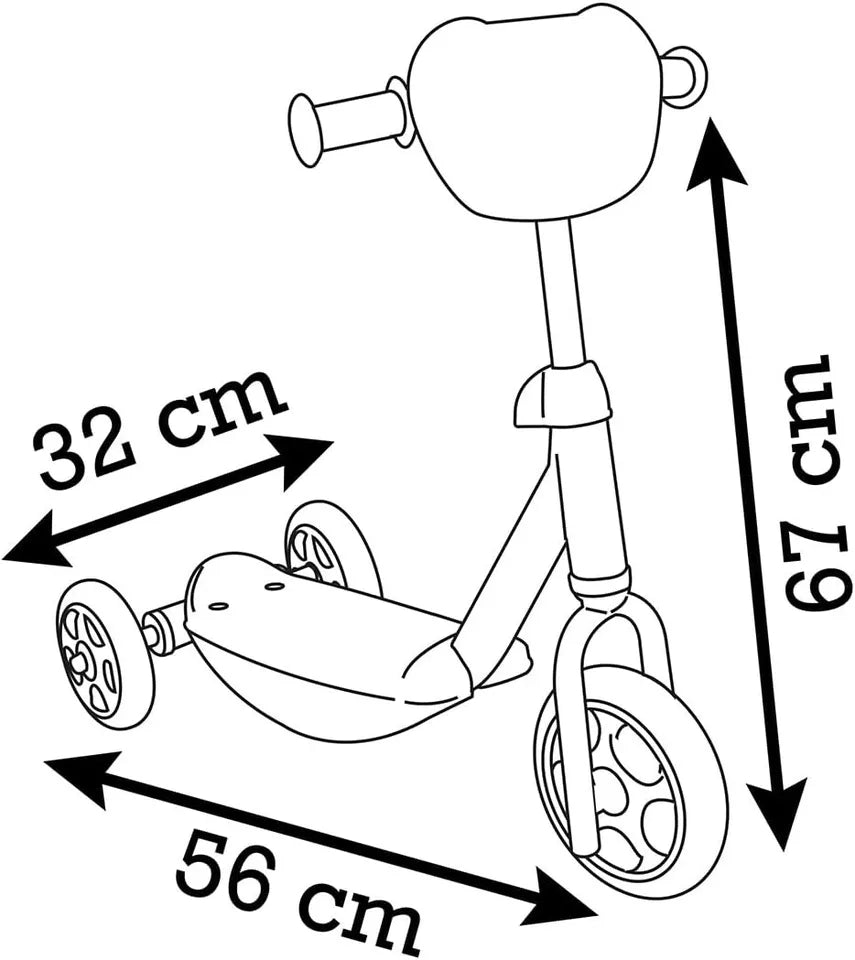 monopattino bambini monopattino Stitch 3 ruote con manubrio regolabile metallo