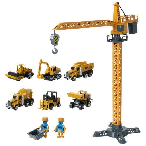 Camion Giocattolo per Bambini Veicoli da Cantiere Gru Gioco Betoniera Garage ecc
