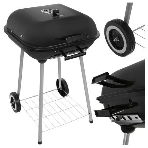 barbecue bbq a carbone carbonella per giardino terrazzo campeggio con ruote