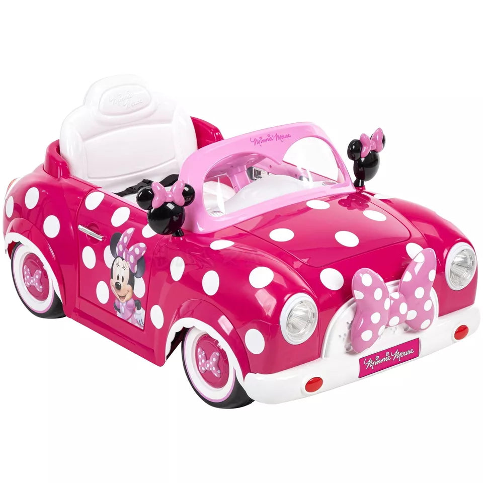 Auto elettrica per bambini Minnie Mouse 6 V litio macchina elettrica luci  suoni