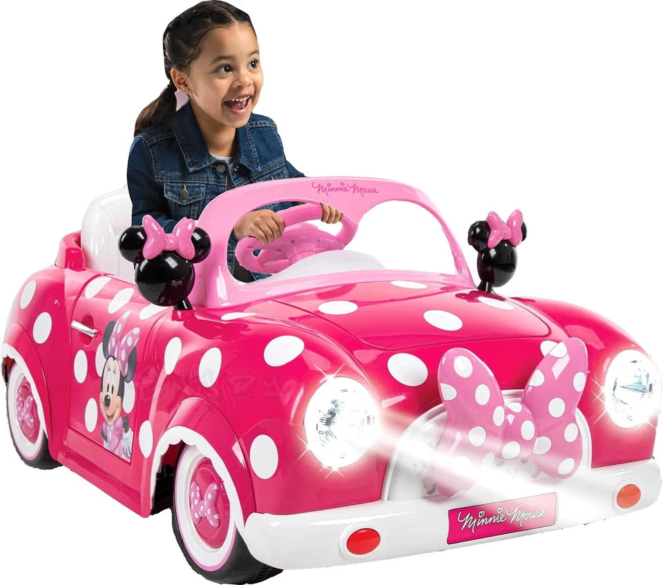 Auto elettrica per bambini Minnie Mouse 6 V litio macchina elettrica luci  suoni
