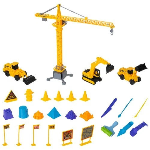 sabbia cinetica sand set sabbia modellabile con mezzi da cantiere e accessori