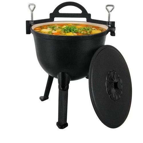 calderone pentolone in ghisa Dutch Oven pentola da campeggio pesca per fuoco