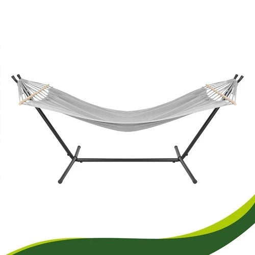 Amaca da giardino per 2 persone portata 250 kg con supporto in metallo