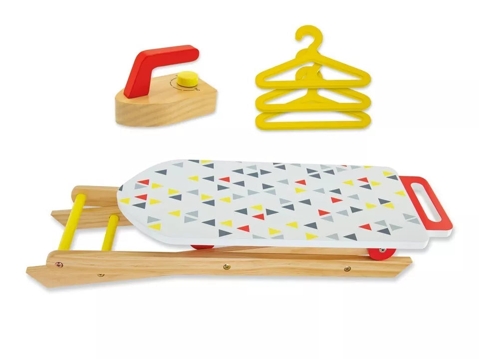 asse da stiro giocattolo in legno gioco per bambini stireria con ferro stiro