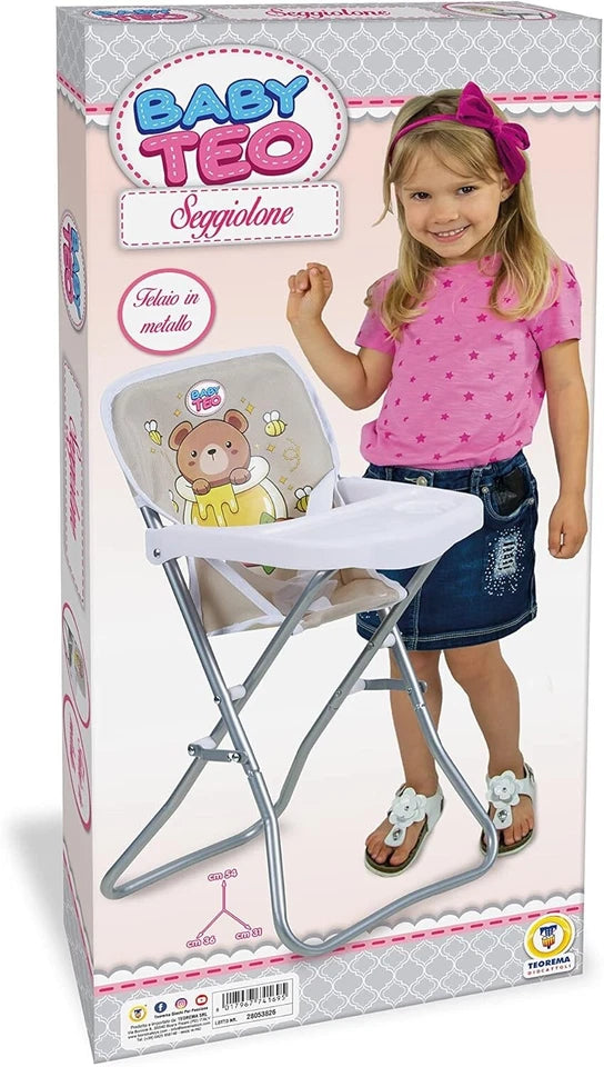 seggiolone per bambole e bambolotti seggiolone giocattolo altezza 54 cm.