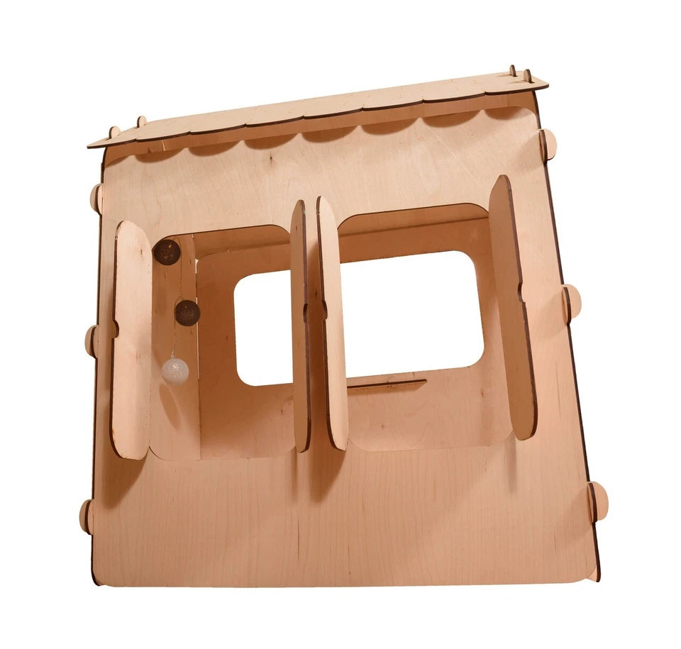 casa per bambini in legno casetta gioco con lavagna luci e tavolo