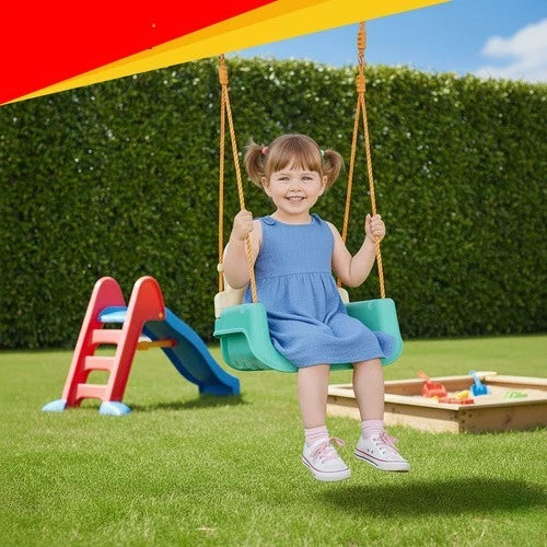 Seggiolino per Altalena bambini con Protezione REMOVIBILI 3 in 1 con schienale