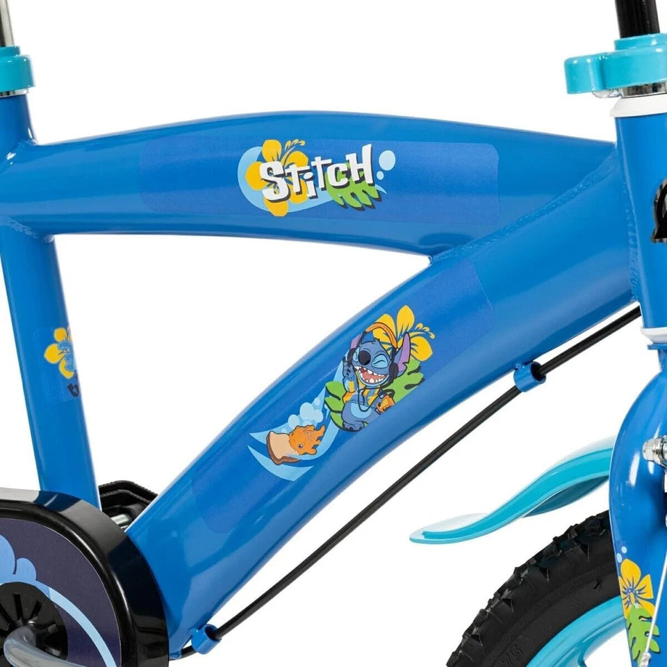 Bicicletta STITCH disney 16 Pollici Ruota Bambino con Rotelle Bici  4 5 6 7 anni