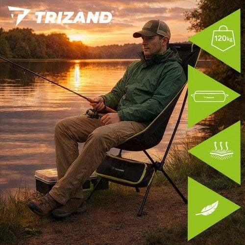 Sedia da pesca sedia giardino pieghevole sedia campeggio portata 120 kg, leggera