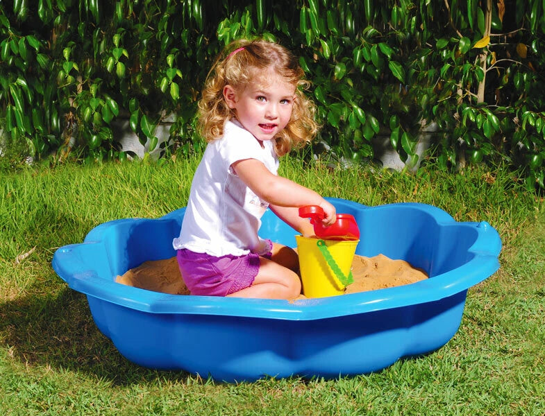 piscina da giardino per bambini sabbiera GRANDE con coperchio 75 litri