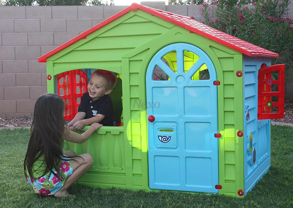 Casetta per Bambini da Giardino Grande Casetta XXL Gioco Bimbi Esterno Interno