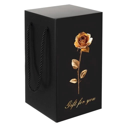 Rosa Eterna luci led Bella La Bestia Rosa Stabilizzata In Vetro + scatola regalo