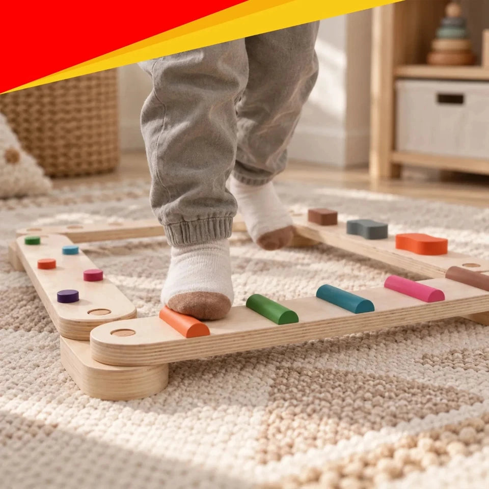 trave equilibrio montessori per bambini percorso sviluppo motorio e sensoriale