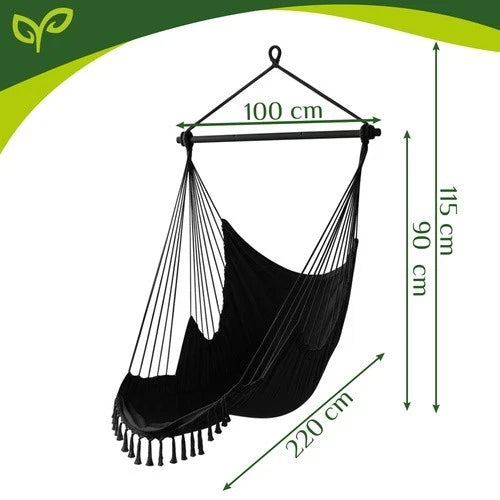 Altalena da giardino sedia sospesa interno ed esterno carico max 150kg