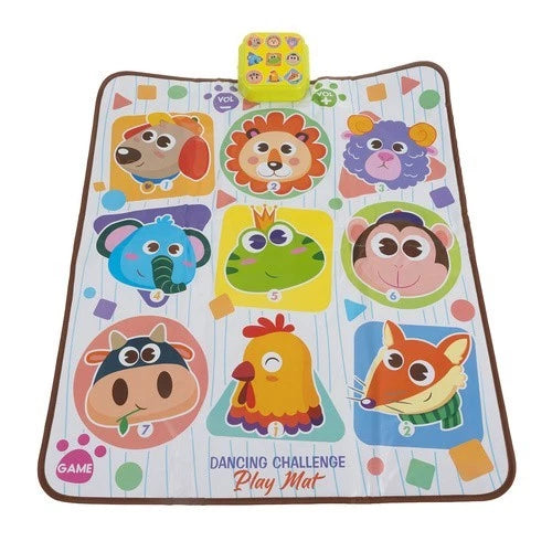 TAPPETO interattivo per bambini con giochi musica e versi di animali cm. 82x65