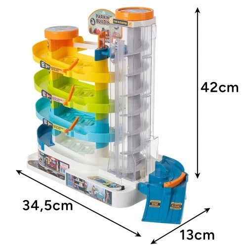 Grande Garage 4 piani set gioco garage pista macchine per bambini con 6 veicoli