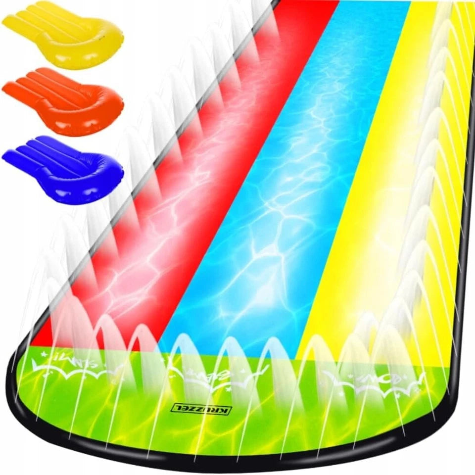 Scivolo gonfiabile gioco ad acqua rampa lancio esterno giardino bambini