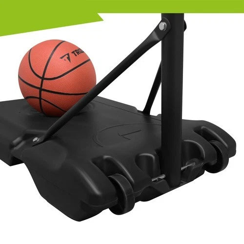 canestro da basket con piantana h. regolabile da 150 a 259 cm con ruote e palla