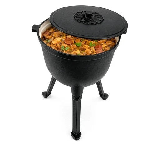 calderone pentolone in ghisa Dutch Oven pentola da campeggio pesca per fuoco