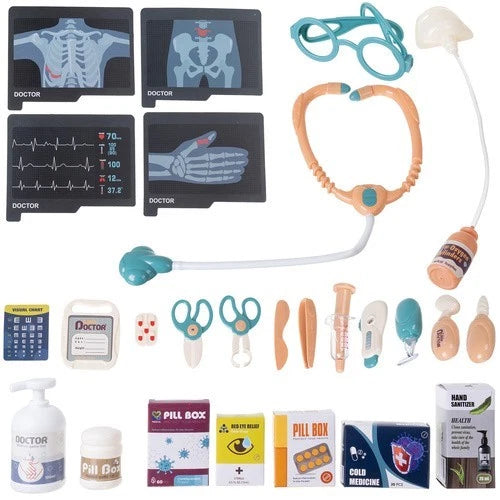 Clinica Dottore Giocattolo Set Carrello dottore gioco bambini con strumenti luci e suoni