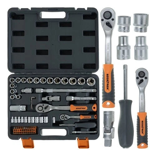 Set chiavi a bussola 1/4" e 1/2" acciaio 72 pezzi set chiavi cricchetto punte