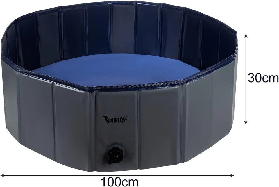 Piscina per Cani 100 x 100 x 30 h cm piscina bagno cani e animali x giardino