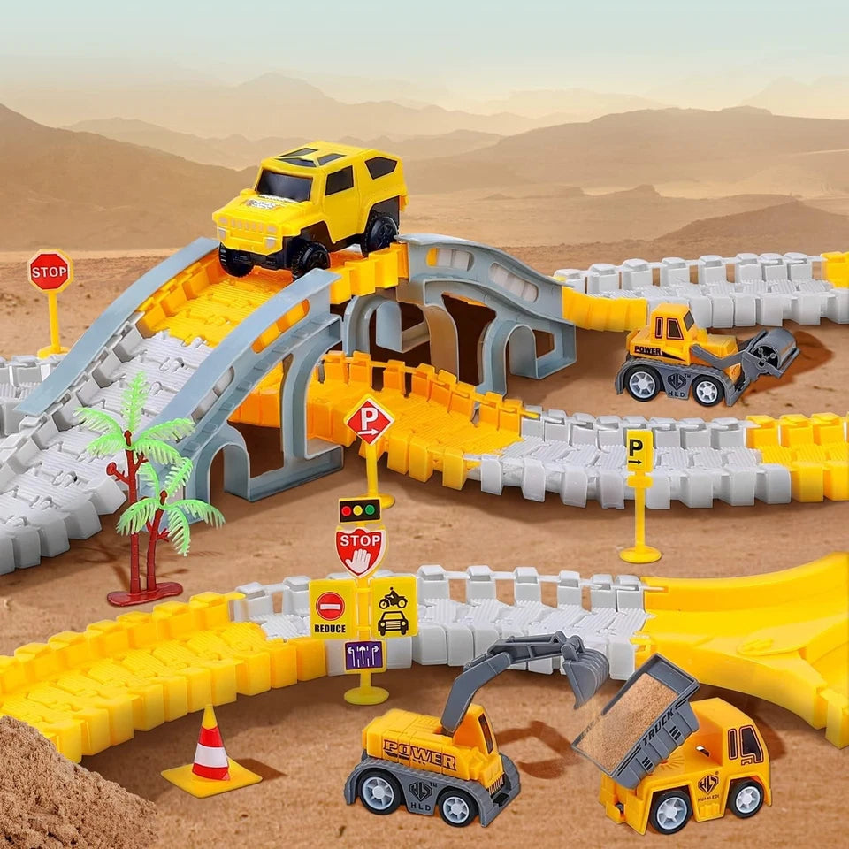 pista da corsa per bambini ragazzi escavatori bulldozer camion giocattolo auto