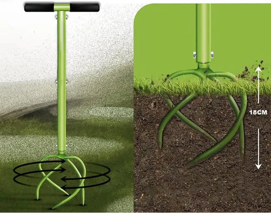 Motozappa manuale coltivatore manuale giardino altezza regolabile aeratore prato