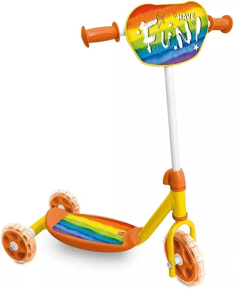 monopattino bambini 3 ruote con manubrio regolabile monopattino arcobaleno peace