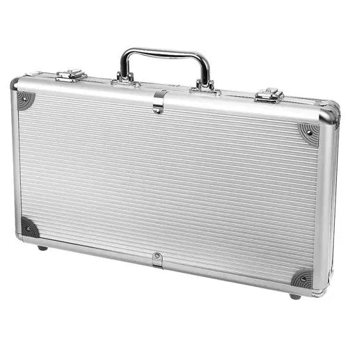 Texas Holdem - Set da poker con valigetta da poker in alluminio 2 mazzi di carte