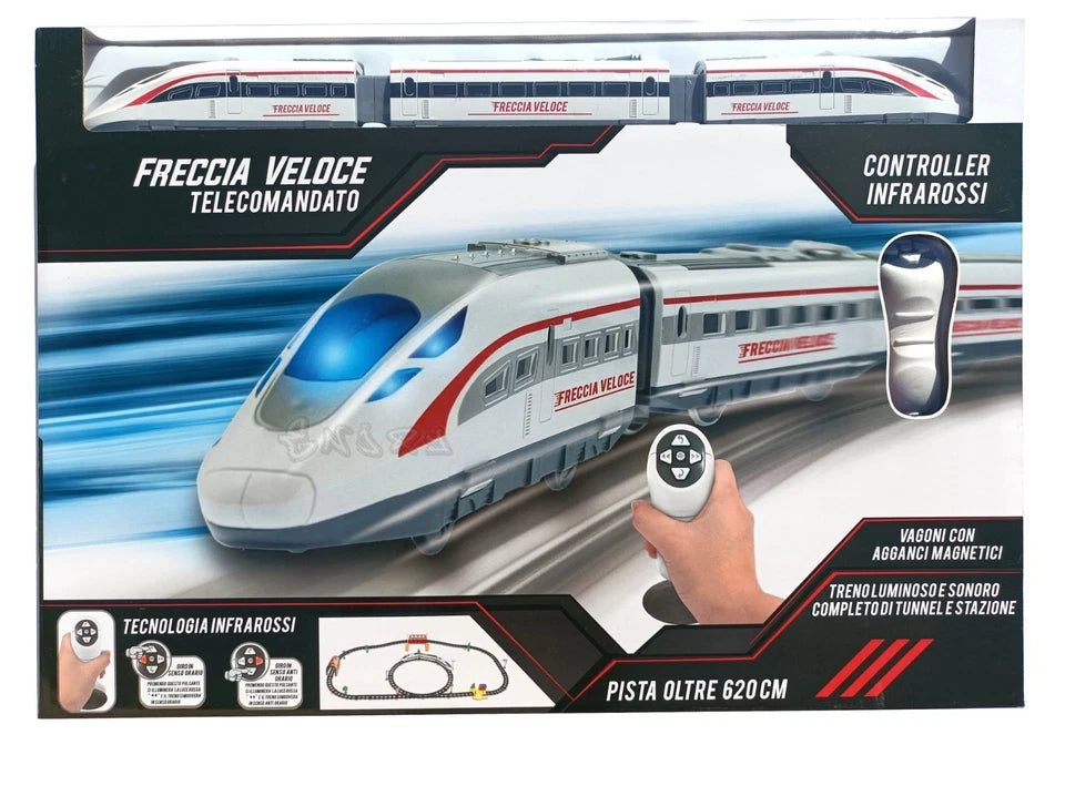 Pista Treno Elettrico Pista trenino a batteria per bambini treno freccia 620 cm