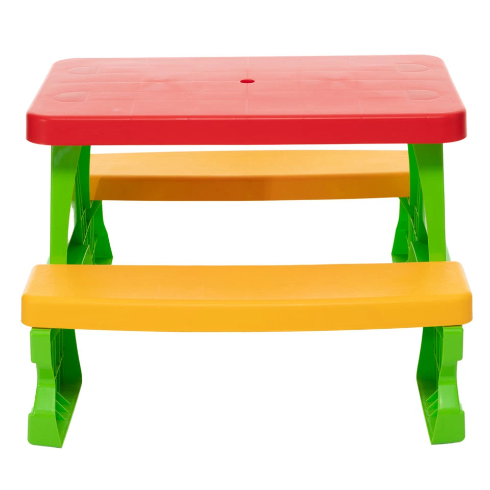 Tavolo da picnic per bambini con panche tavolo gioco in plastica interno esterno