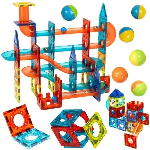 Costruzioni Magnetiche per Bambini 3 4 5 6 Anni, Giochi Bambini pista biglie
