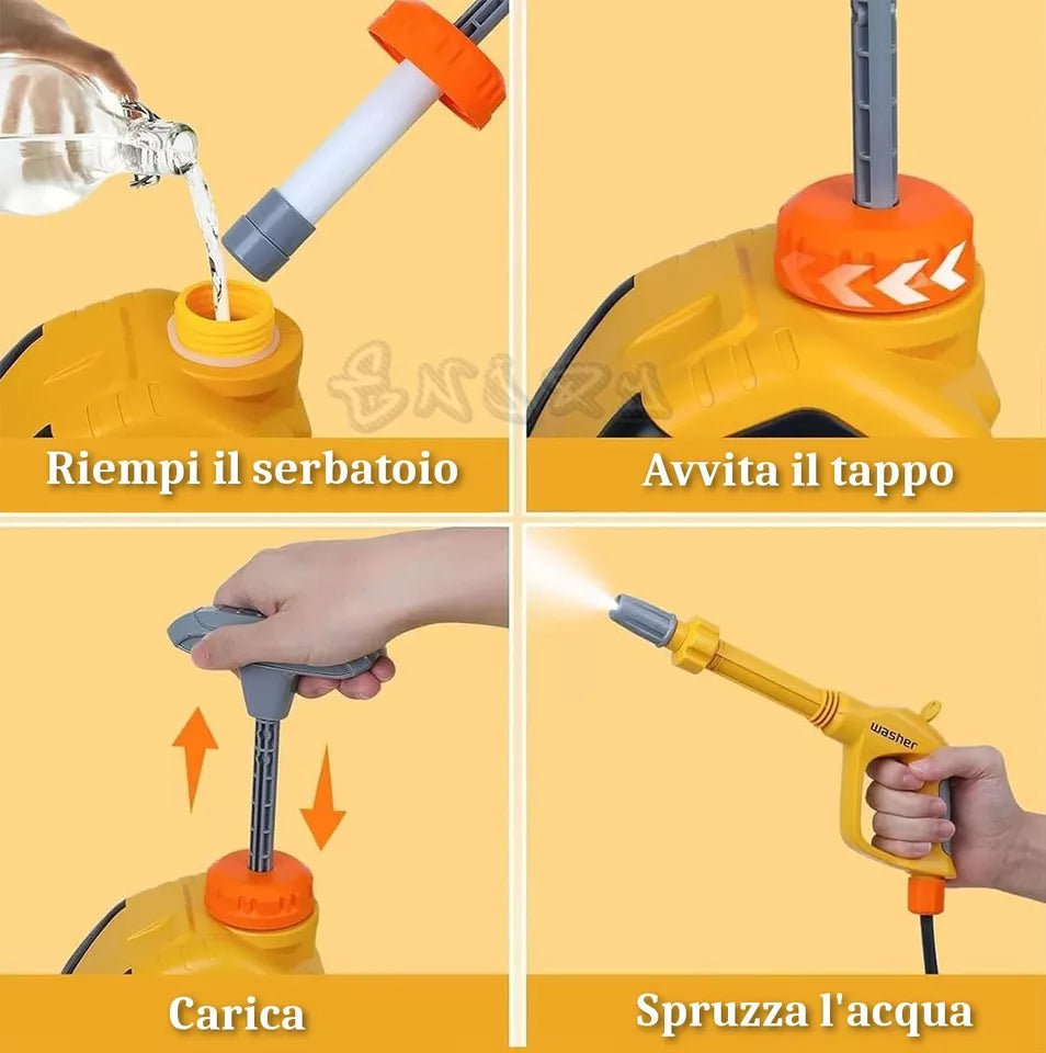 Idropulitrice giocattolo giardino autolavaggio con spuzzo d'acqua attrezzi gioco