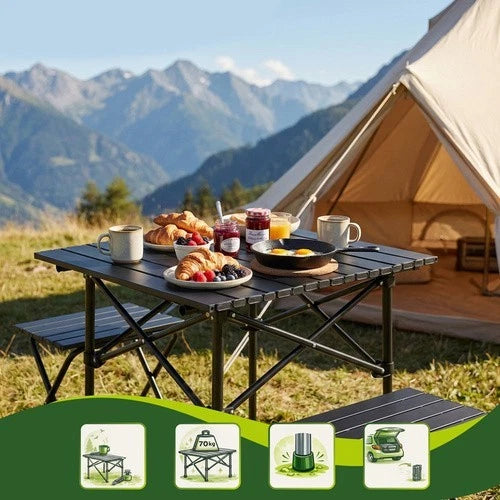tavolo pieghevole da campeggio tavolo per il giardino in acciaio con sacca per trasporto