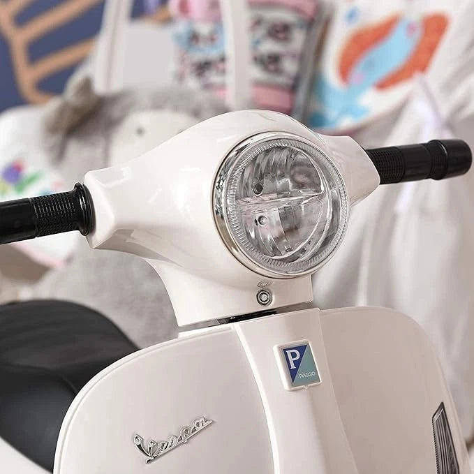 Scooter Elettrico per Bambini 1 - 3 Anni con Luci Led e Suoni Vespa GTS 7,2V