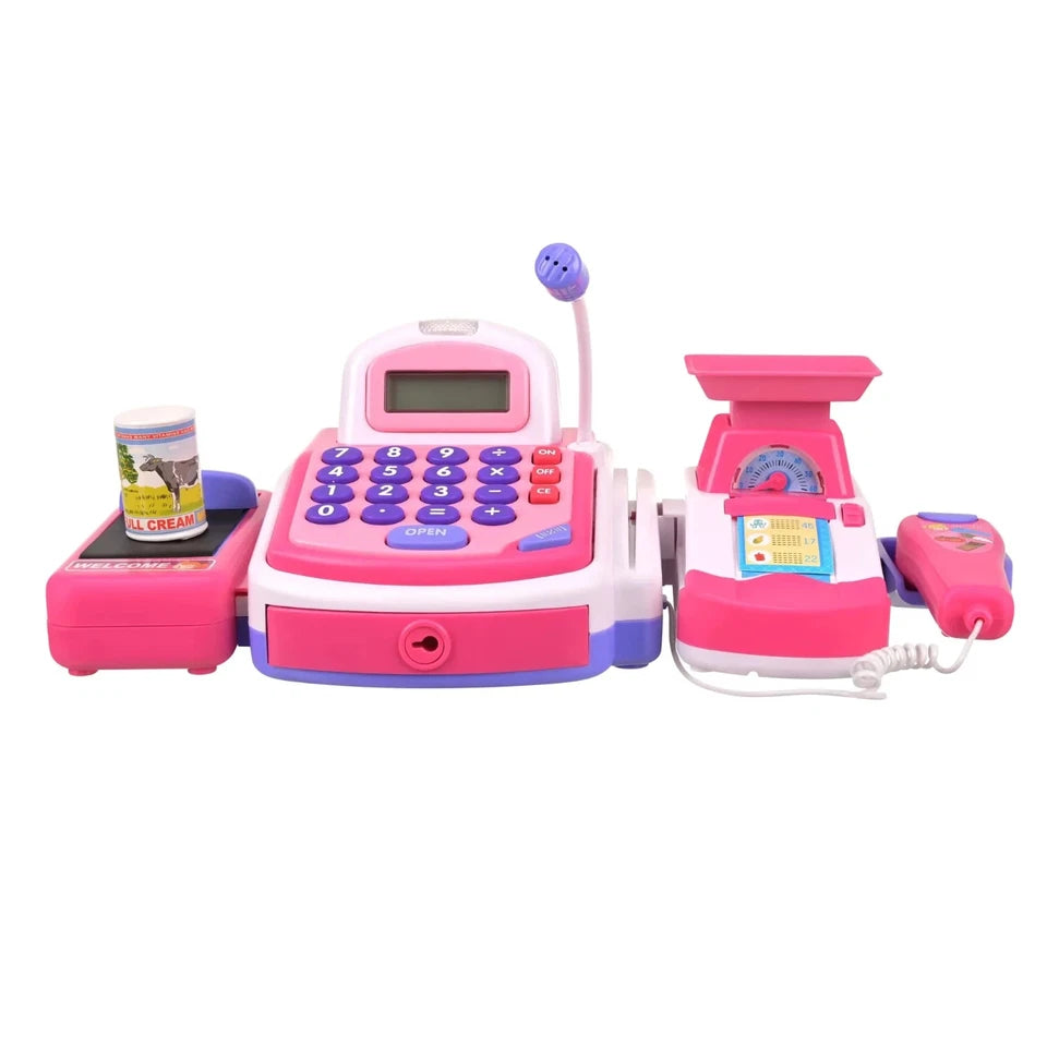 Registratore di Cassa Giocattolo Bambini Supermercato Elettronico luci e suoni