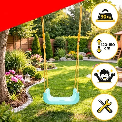 Seggiolino per Altalena bambini con Protezione REMOVIBILI 3 in 1 con schienale