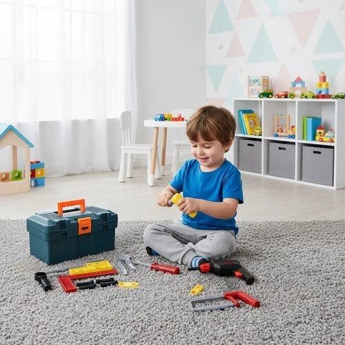 attrezzi da lavoro giocattolo cassetta attrezzi bambini trapano martello sega ec