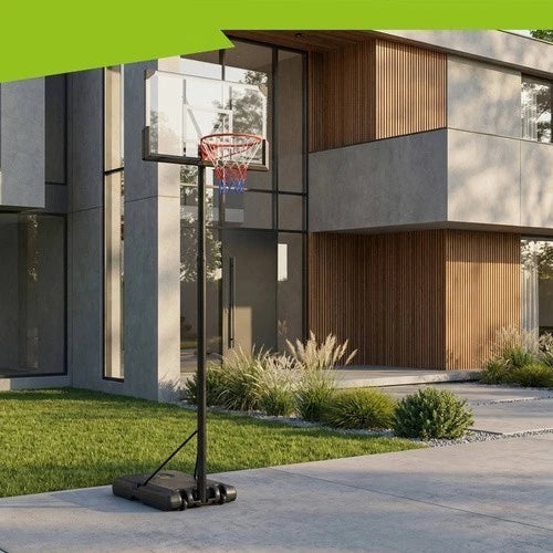 canestro da basket con piantana altezza regolabile max 305 cm anello regolamentare 45 cm