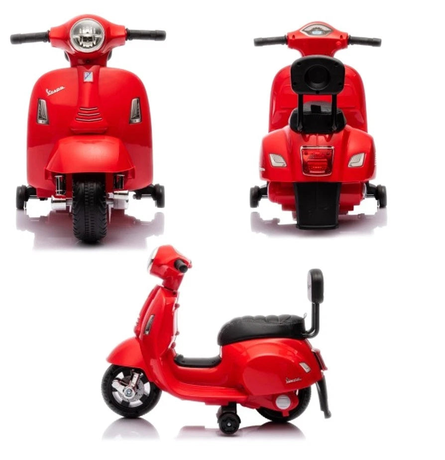 Scooter Elettrico per Bambini 1 - 3 Anni con Luci Led e Suoni Vespa GTS 7,2V