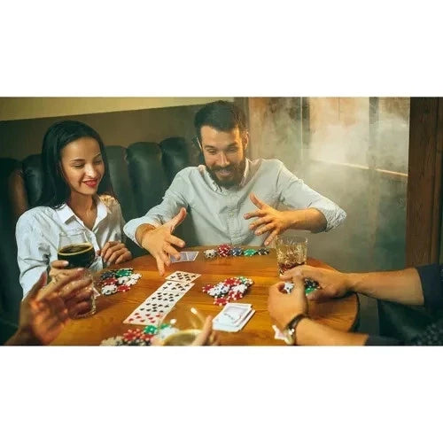 Texas Holdem - Set da poker con valigetta da poker in alluminio 2 mazzi di carte