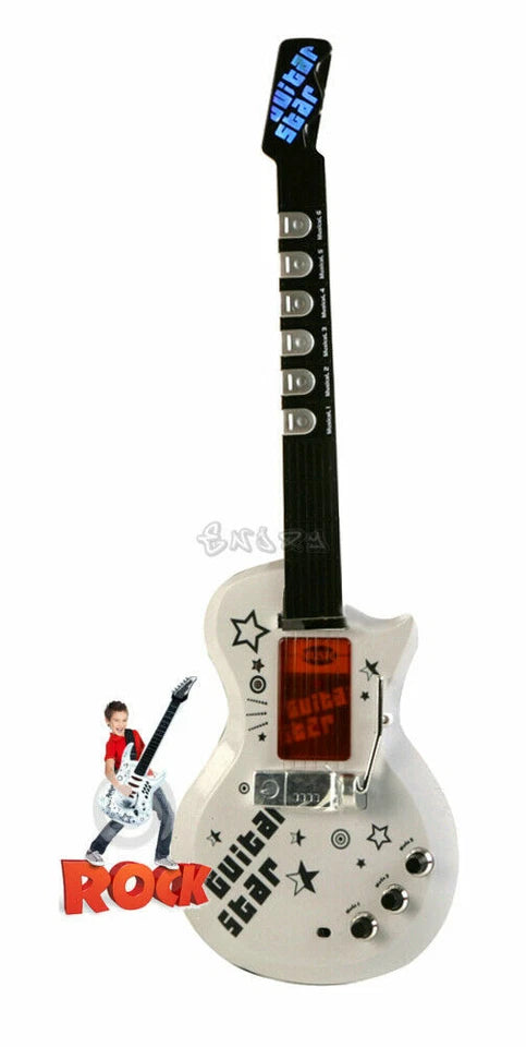 chitarra elettrica giocattolo bambini CON MICROFONO ASTA chitarra rock