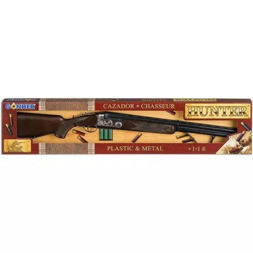 FUCILE DA CACCIA GIOCATTOLO DOPPIETTA IN METALLO E PLASTICA GONHER CON TRACOLLA