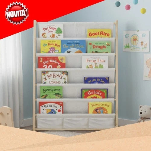 Libreria per bambini espositore raccoglitore per libri e fumetti cameretta bimbi