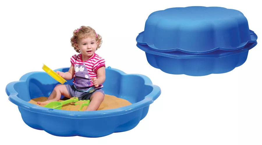 sabbiera piscina con coperchio da giardino per bambini GRANDE 75 litri