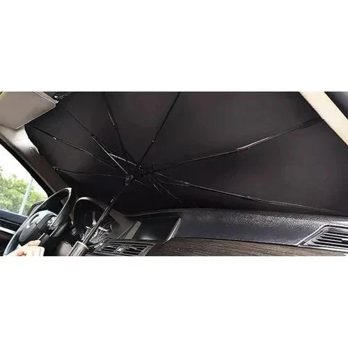 Parasole per Auto Parabrezza Anteriore ad Ombrello Portatile Pieghevole 132x76cm
