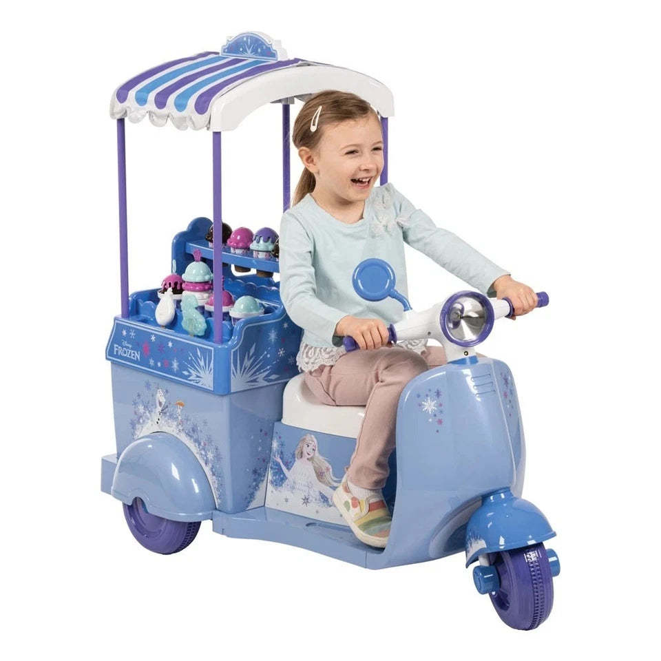 vespa elettrica bambini carretto gelati frozen batteria 7,2 V 3-7 anni luce suoni